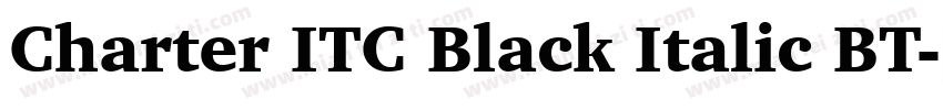 Charter ITC Black Italic BT字体转换